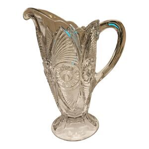 VTG US Glass Crystal Water Pitcher